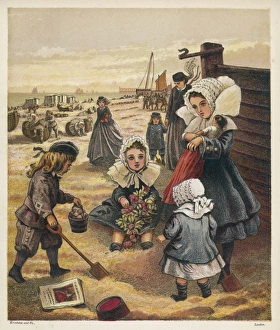 <b class=qtipBold><figcaption>Children on the Sands</figcaption></b><br>A group of overdressed children play on the sands.<br><em>© Mary Evans Picture Library</em> Children on the Sands