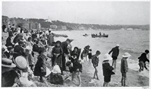 Children on the sands in a wide assortment of clothing Date: 1905 Children on the sands in a wide assortment of clothing Date: 1905