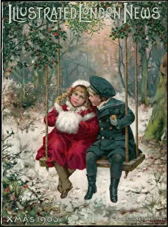 Snowy Gallery: Two Children Sitting on a Swing