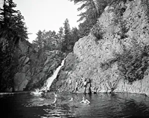 Children swimming at a swimming hole at Lester Park in Dulut Children swimming at a swimming hole at Lester Park in Dulut