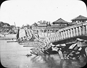 China - Bridge ruined by earthquake, Gifu (Japan) China - Bridge ruined by earthquake, Gifu (Japan)