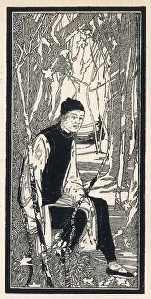 <b class=qtipBold><figcaption>China Clay - Restraint</figcaption></b><br>China Clay - Restraint. Florence Mary Anderson / Molly MacArthur (1893-1972) had two distinct styles of illustration. From the middle of the 1920s, she moved on from earlier highly-decorative fairy art to produce beautiful monotone woodcuts in a distinctly oriental style. This artwork (as seen here) was produced under the name Molly MacArthur, or F.M. MacArthur. 1922<br><em>© The Florence Mary Anderson Collection / Mary Evans Picture Library</em> China Clay - Restraint