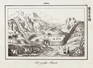 Chinese Prints: China Print: Fortified Enclosure Along the Great Wall