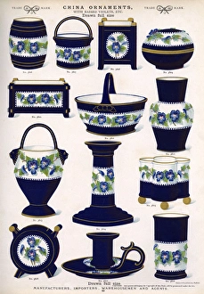 China Ornaments with raised violets, Plate 69 China Ornaments with raised violets, Plate 69