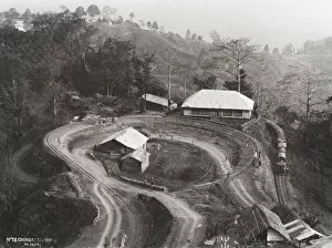 Loop Gallery: Chinbatti loop, tracks on Darjeeling Railway, railroad, India