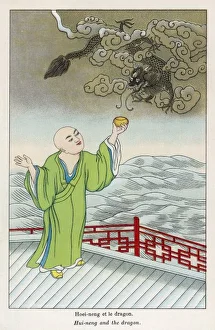 <b class=qtipBold><figcaption>Chinese Dragon</figcaption></b><br>A fierce dragon is vanquished by the Chinese patriarch Hoei-neng, who shrinks it so small that it fits into a tiny rice-bowl<br><em>© Mary Evans Picture Library</em> Chinese Dragon