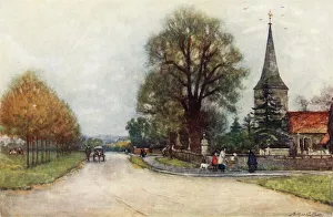 Chislehurst, Kent: church and common Date: 1907 Chislehurst, Kent: church and common Date: 1907