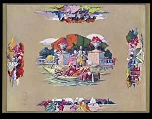 Chocolate box design, 18th century scenes Chocolate box design, 18th century scenes