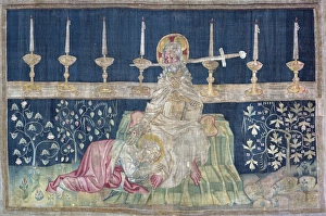 Christ with the sword. Apocalypse of Angers Christ with the sword. Apocalypse of Angers