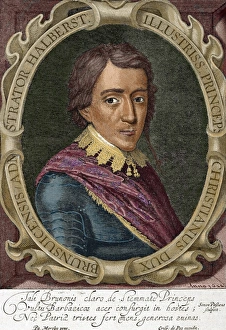Christian the Younger of Brunswick (1599-1626). Colored engr Christian the Younger of Brunswick (1599-1626). Colored engr