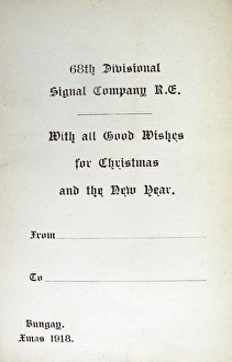 Christmas Card 68th Divisional Signal Company Christmas Card 68th Divisional Signal Company