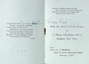 Christmas card - Egyptian Expeditionary Force - WWI era Christmas card - Egyptian Expeditionary Force - WWI era