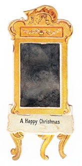 Christmas card in the shape of a dressing table Christmas card in the shape of a dressing table