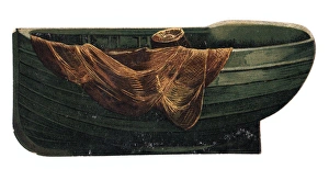 Christmas card in the shape of a fishing boat Christmas card in the shape of a fishing boat