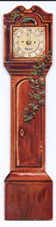 Christmas card in the shape of a grandfather clock Christmas card in the shape of a grandfather clock