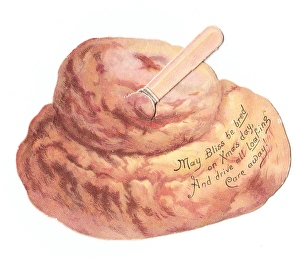 Christmas card in the shape of a loaf of bread Christmas card in the shape of a loaf of bread