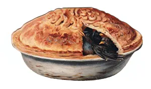 Christmas card in the shape of a pie Christmas card in the shape of a pie