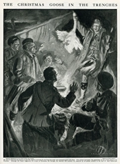Christmas goose in the trenches, WW1 Christmas goose in the trenches, WW1