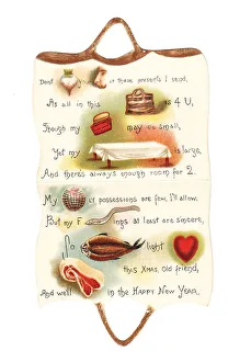 Christmas and New Year card in the shape of a basket Christmas and New Year card in the shape of a basket