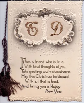 Christmas and New Year card with verse Christmas and New Year card with verse