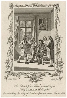 1723 Gallery: Christopher Wren with King Charles II