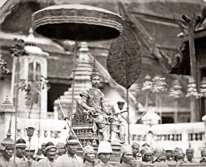 Chulalongkorn the Great, Rama V, King of Siam 1868 to 1910, in procession Chulalongkorn the Great, Rama V, King of Siam 1868 to 1910, in procession