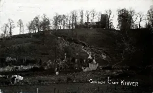 Prints of Church Cliff, Kinver, Stourbridge, Staffordshire, England. Date: 1921 Staffordshire Prints: Church Cliff, Kinver Print, 1921