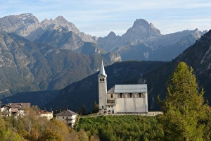 Church in Pieve di Cadore, Trento, Italy Church in Pieve di Cadore, Trento, Italy