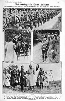 Churchill present at German manoeuvres Churchill present at German manoeuvres