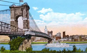 Cincinnati, Ohio, USA - Suspension Bridge Cincinnati, Ohio, USA - Suspension Bridge