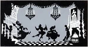 Tiled Collection: Cinderella ballet, Ugly Sisters trying to dance