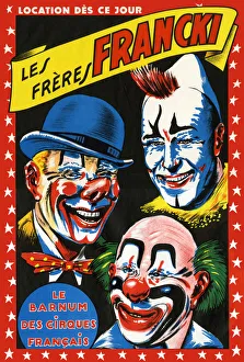 Circus poster, The Brothers Francki, France Circus poster, The Brothers Francki, France
