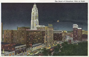 City centre at night, Columbus, Ohio, USA City centre at night, Columbus, Ohio, USA