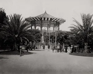 City centre view of a park and bandstand, Naples, Italy City centre view of a park and bandstand, Naples, Italy