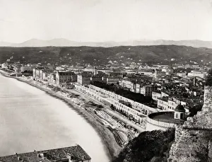 City Of Nice and Promenade Des Anglais waterfront view City Of Nice and Promenade Des Anglais waterfront view