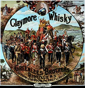 <b class=qtipBold><figcaption>Claymore Whisky advert</figcaption></b><br>Claymore Whisky advert from Greenlees Brothers Distillers, 1897 Date: 1897<br><em>© Mary Evans / National Archives</em> Claymore Whisky advert