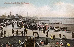 Prints of Cleethorpes, Humberside (formerly north-east Lincolnshire): Promenade and Slip Date: 1906 Humberside Prints: Early 20th Century Print of Cleethorpes Promenade