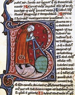 Clergyman measuring the circumference of a star with a great Clergyman measuring the circumference of a star with a great