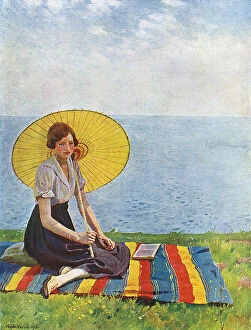 Harvey Gallery: On the Cliff by Harold Harvey