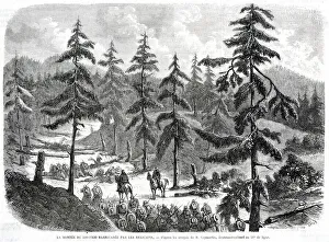 The climb of Rio-Frio barricaded by the Mexicans The climb of Rio-Frio barricaded by the Mexicans