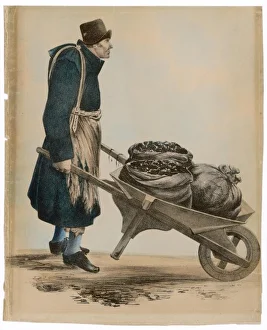 <b class=qtipBold><figcaption>Coal Seller</figcaption></b><br>A coal seller wheels his barrow through the streets of London<br><em>© Mary Evans Picture Library</em> Coal Seller