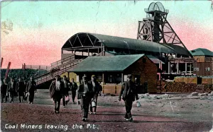 Coalminers Leaving the Pit, Unknown Colliery Coalminers Leaving the Pit, Unknown Colliery