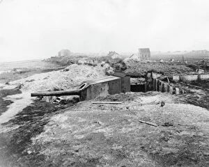 Flanders Gallery: Coastal defence battery near Middelkerke, Belgium, WW1