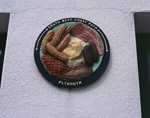 Bacon Gallery: Coastal footpath plaque, Plymouth, Devon