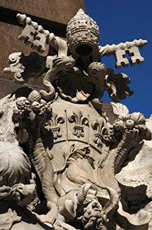 Coat of arms of Innocent X Pamphili. Fountain of Four Rivers Coat of arms of Innocent X Pamphili. Fountain of Four Rivers