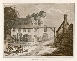 <b class=qtipBold><figcaption>Cock Pub, Sutton</figcaption></b><br>The London to Brighton coach pulls into the 'Cock' at Sutton, Surrey.<br><em>© Mary Evans Picture Library</em> Cock Pub, Sutton