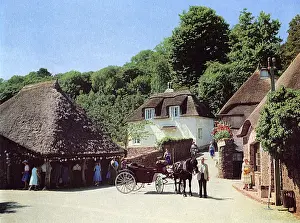 Thatched Cottages UK Prints: Cockington, Devon