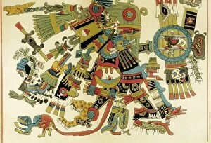Manuscript Gallery: Codex Borgia. Ritual and divinatory mesoamerican