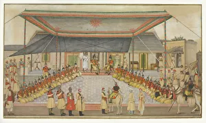 Colonel James Skinner holding a Regimental Durbar Colonel James Skinner holding a Regimental Durbar