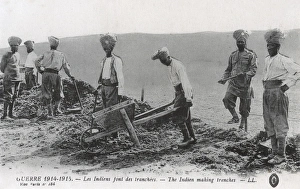 Colonial Indian Troops digging trenches on the Western Front Colonial Indian Troops digging trenches on the Western Front
